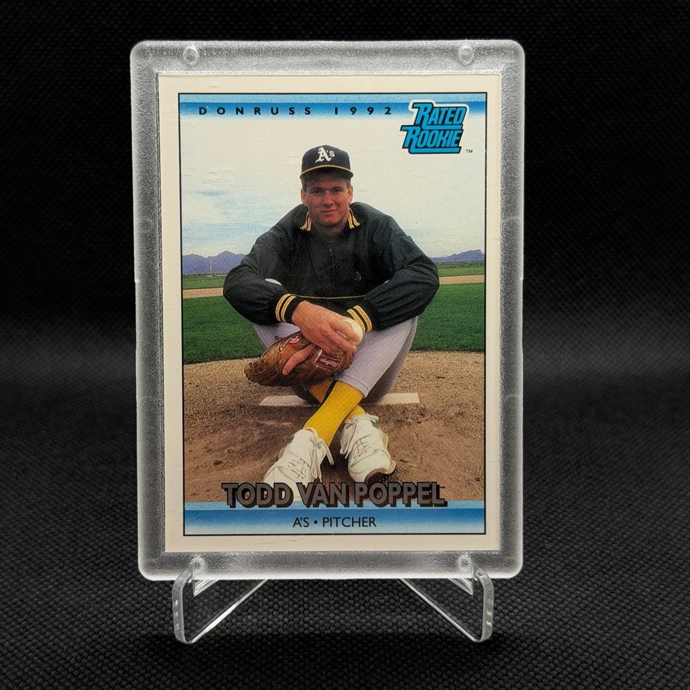 Todd Van Poppel 1992 Donruss Rated Rookie #9 Athletics Card NM
